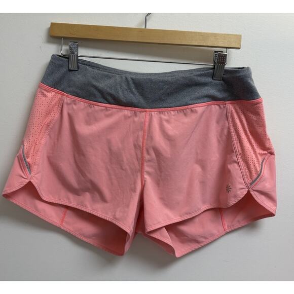 Athleta Pants - Athleta Women's Size M Running Shorts Pink Gray 3" inseam Lined Activewear